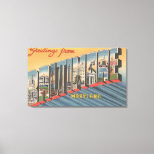 Impressão Em Tela Baltimore, Maryland - grandes cenas 2 da letra