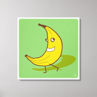 Impressão Em Tela Banana Walk Não Fale