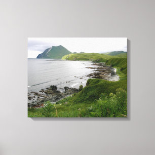 Impressão Em Tela Bancos de areia rochosos na ilha de Unalaska
