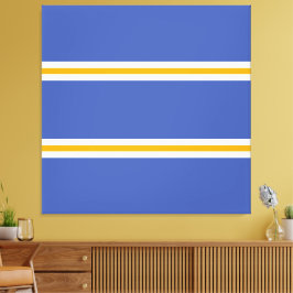 Impressão Em Tela Bandas De Corrida Amarelo-Cheirosas Em Azul-Verão