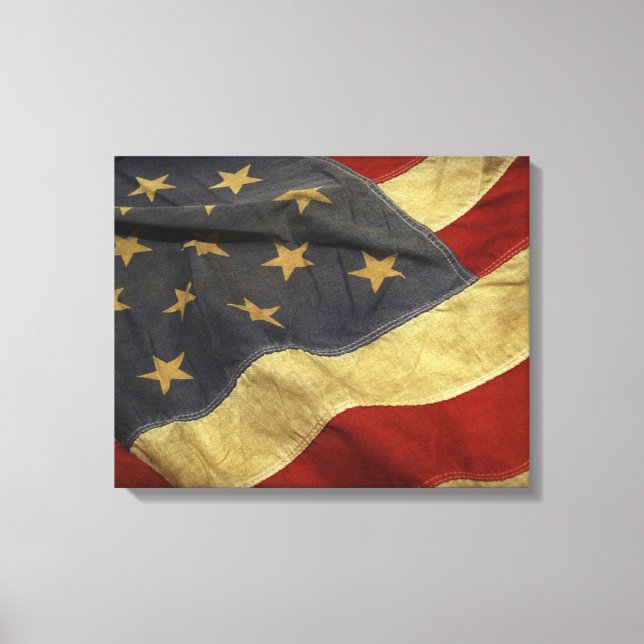 Impressão Em Tela Bandeira Americana (Frente)
