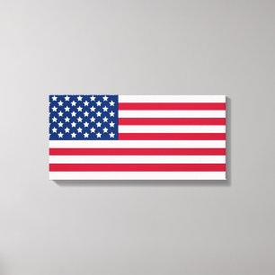 Impressão Em Tela Bandeira Americana