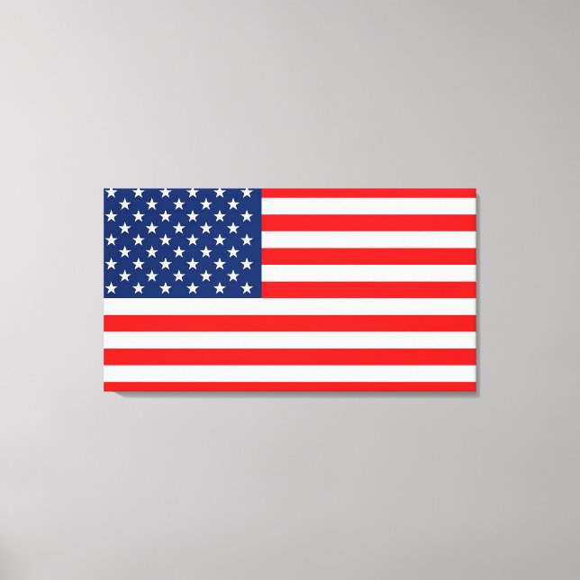 Impressão Em Tela Bandeira Americana (Frente)