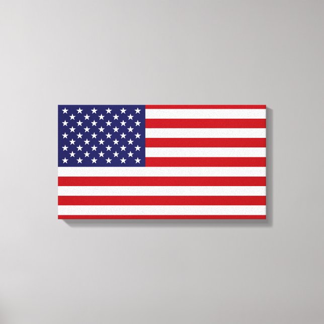 Impressão Em Tela Bandeira Americana (Frente)