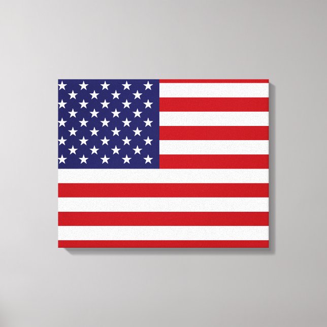 Impressão Em Tela Bandeira Americana (Frente)