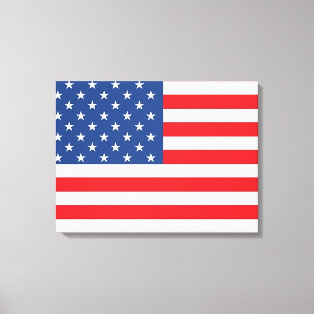 Impressão Em Tela Bandeira Americana (Frente)