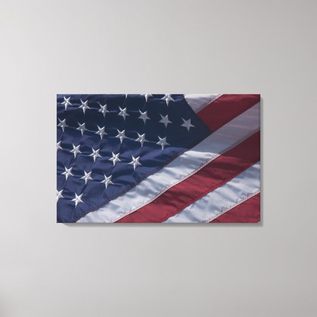 Impressão Em Tela Bandeira americana. (Frente)