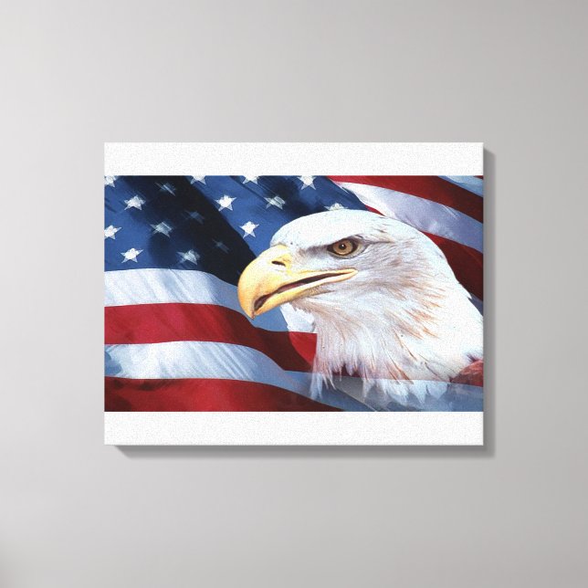 Impressão Em Tela Bandeira Americana (Frente)