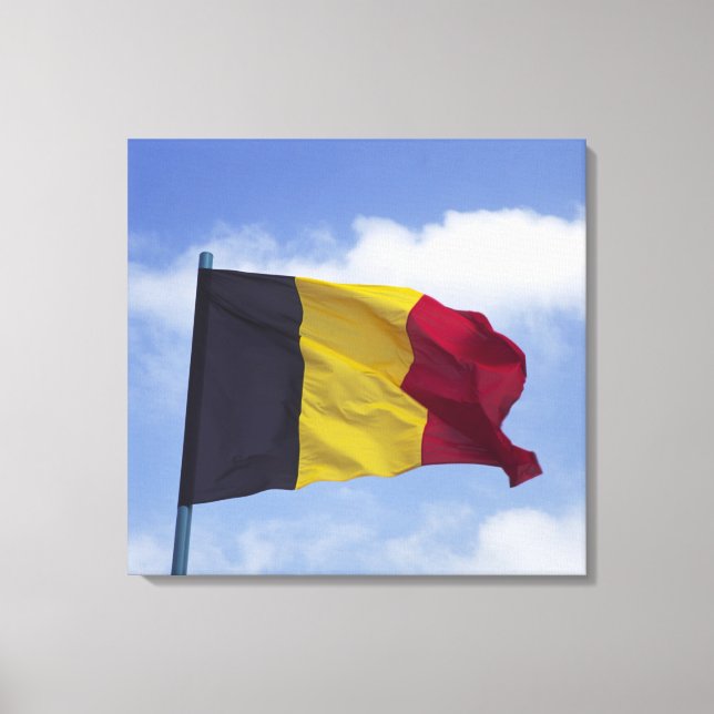 Impressão Em Tela bandeira belga RF) (Frente)