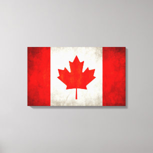 Impressão Em Tela Bandeira canadense