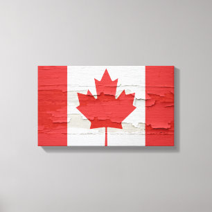 Impressão Em Tela Bandeira canadense pintura resistida
