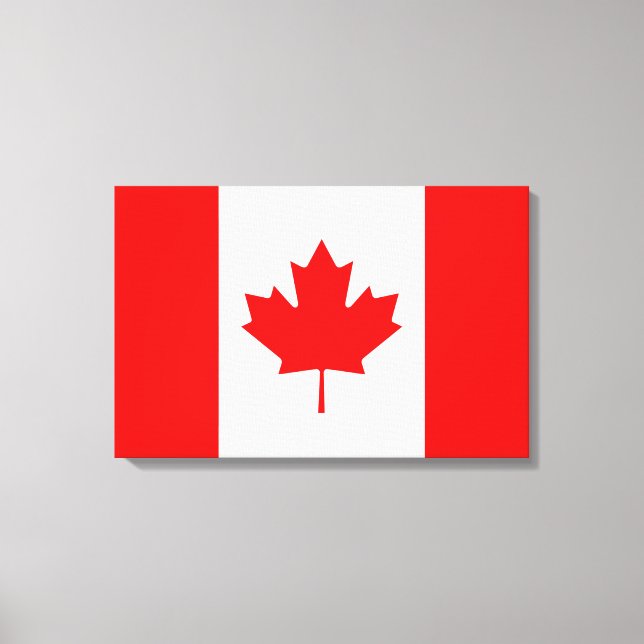 Impressão Em Tela Bandeira Canadiana do Maple Vermelho Leaf l'Unifol (Frente)