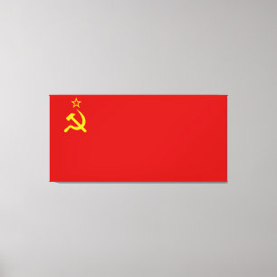 Impressão Em Tela Bandeira comunista URSS de Rússia