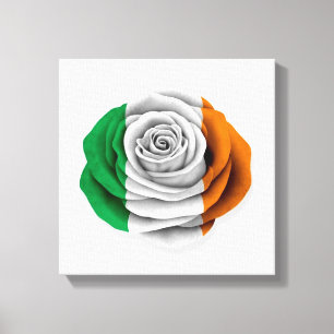 Impressão Em Tela Bandeira cor-de-rosa do irlandês no branco