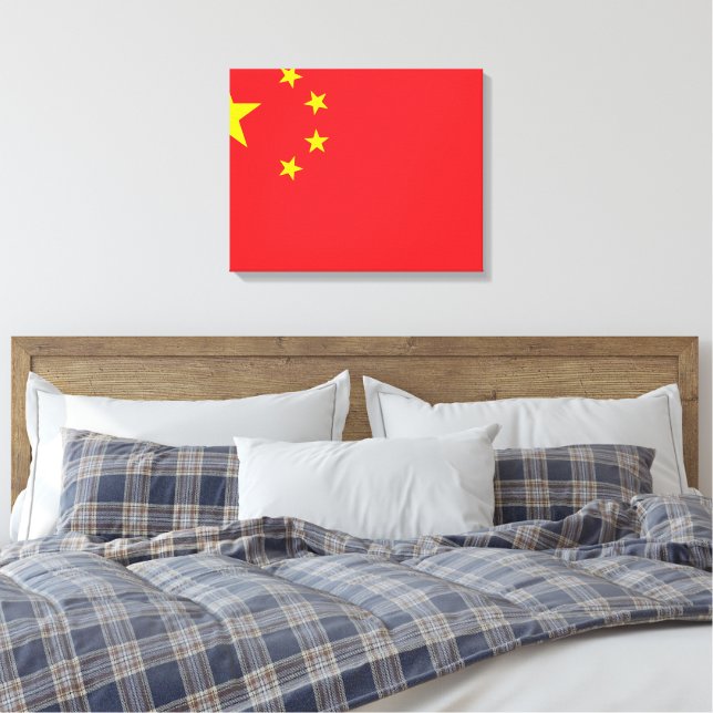 Impressão Em Tela Bandeira da China (Insitu(Quarto))