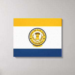 Impressão Em Tela Bandeira da cidade de San José (Califórnia)