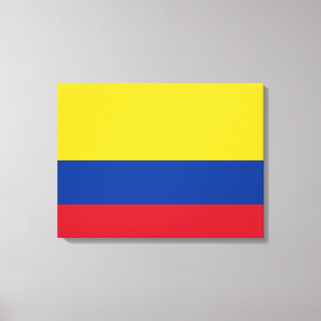 Impressão Em Tela Bandeira da Colômbia (Frente)