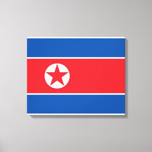 Impressão Em Tela Bandeira da Coreia do Norte (RPDC) (Frente)
