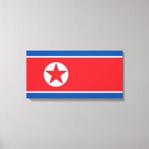 Impressão Em Tela Bandeira da Coreia do Norte (RPDC)