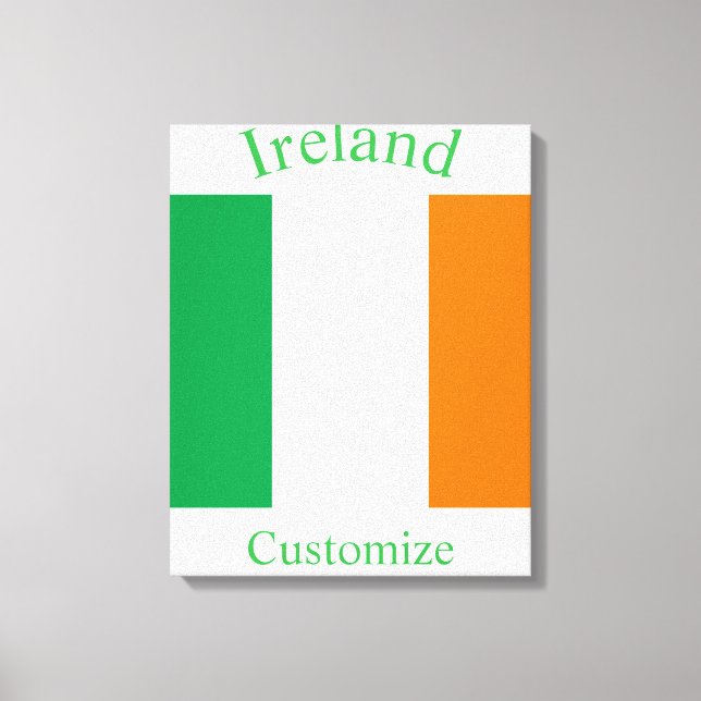 Impressão Em Tela Bandeira da Irlanda Thunder_Cove (Frente)