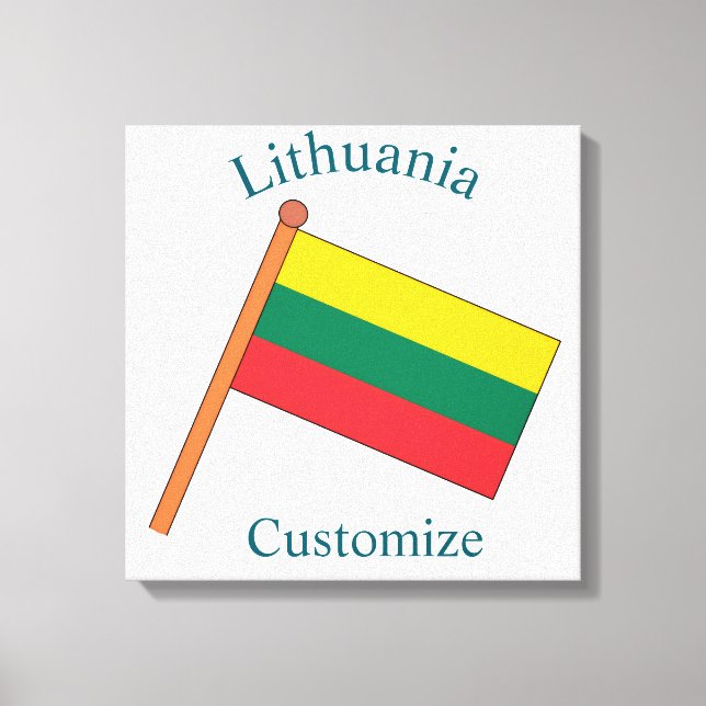 Impressão Em Tela Bandeira da Lituânia Thunder_Cove (Frente)