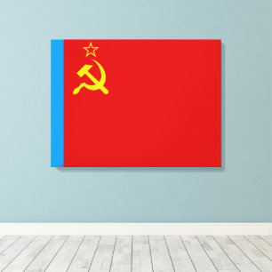 Impressão Em Tela Bandeira da Rússia Soviética, URSS, CCCP, Comunism