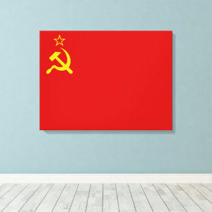 Impressão Em Tela Bandeira da União Soviética, URSS, CCCP, Comunismo