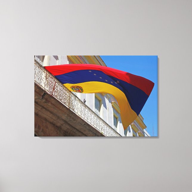 Impressão Em Tela Bandeira da Venezuela (Frente)
