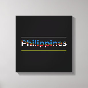 Impressão Em Tela Bandeira das Filipinas - Letreiros Patrióticos de 