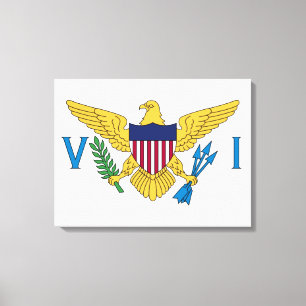 Impressão Em Tela Bandeira das Ilhas Virgens dos Estados Unidos
