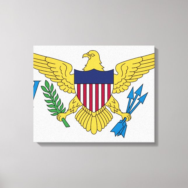 Impressão Em Tela Bandeira das Ilhas Virgens dos EUA (Frente)