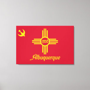 Impressão Em Tela Bandeira de Albuquerque (Novo México)
