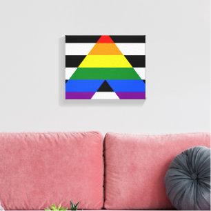 Impressão Em Tela Bandeira de aliado straight da SlipperyJoe's lisa