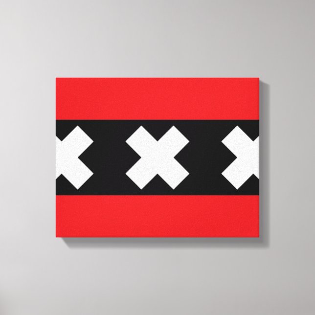 Impressão Em Tela Bandeira de Amesterdã (Frente)