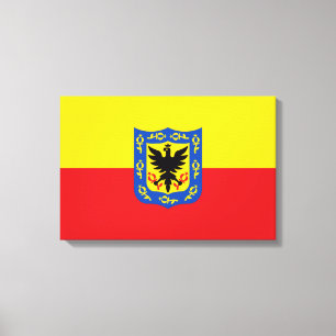 Impressão Em Tela Bandeira de Bogotá (capital da Colômbia)
