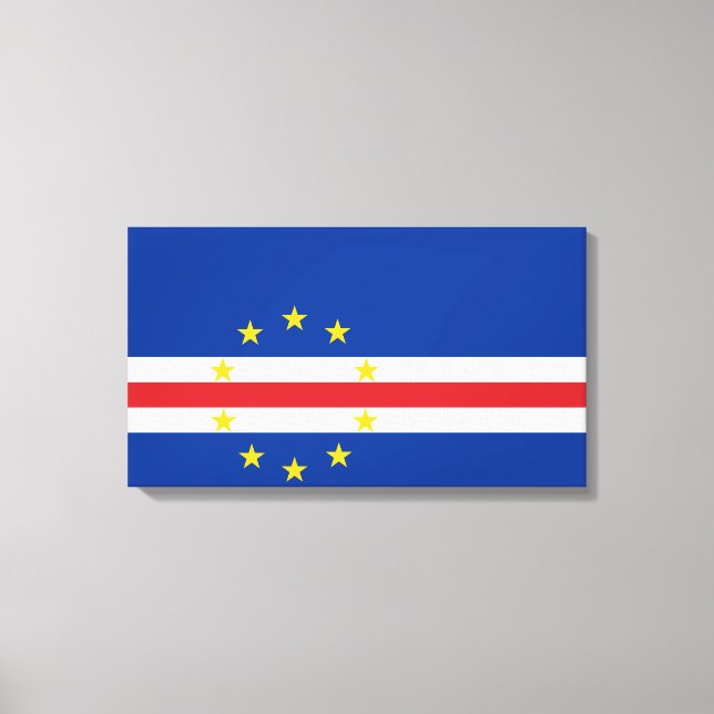 Impressão Em Tela Bandeira de Cabo Verde (Cabo Verde) (Frente)