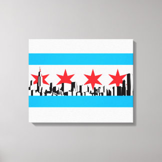 Impressão Em Tela Bandeira de Chicago