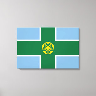 Impressão Em Tela Bandeira de Derbyshire (Condado de England, Reino 