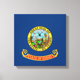Impressão Em Tela Bandeira de Idaho: a Joia do Estado, Montanhas do