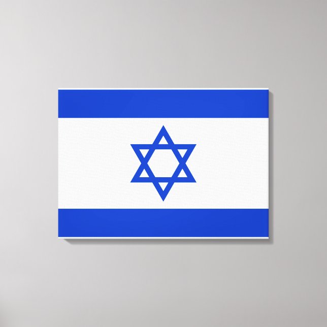 Impressão Em Tela Bandeira de Israel (Frente)