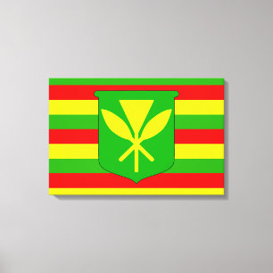 Impressão Em Tela Bandeira de Kanaka Maoli