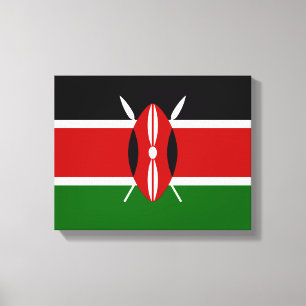 Impressão Em Tela Bandeira de Kenya África
