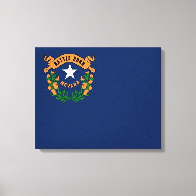 Impressão Em Tela Bandeira de Nevada (Frente)