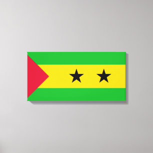 Impressão Em Tela Bandeira de São Tomé e Príncipe