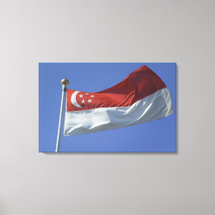 Impressão Em Tela Bandeira de Singapura