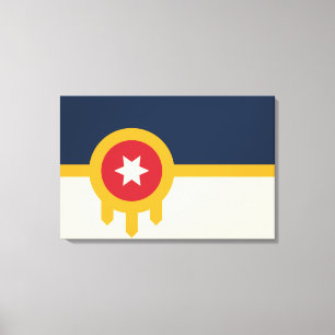 Impressão Em Tela Bandeira de Tulsa (Oklahoma)