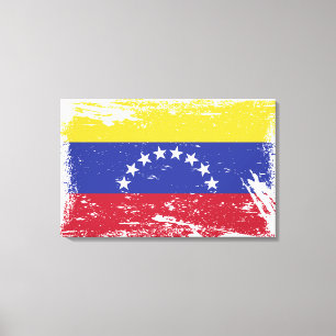 Impressão Em Tela Bandeira de Venezuela do Grunge