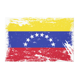 Impressão Em Tela Bandeira de Venezuela do Grunge