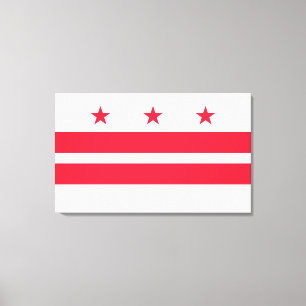 Impressão Em Tela Bandeira de Washington D.C. (distrito de Columbia)