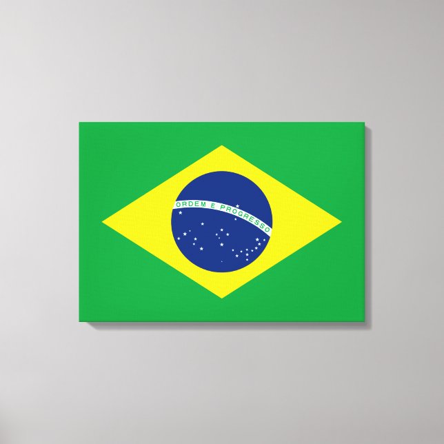 Impressão Em Tela Bandeira do Brasil (Frente)